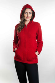 Hooded Possum Merino Zip Jacket